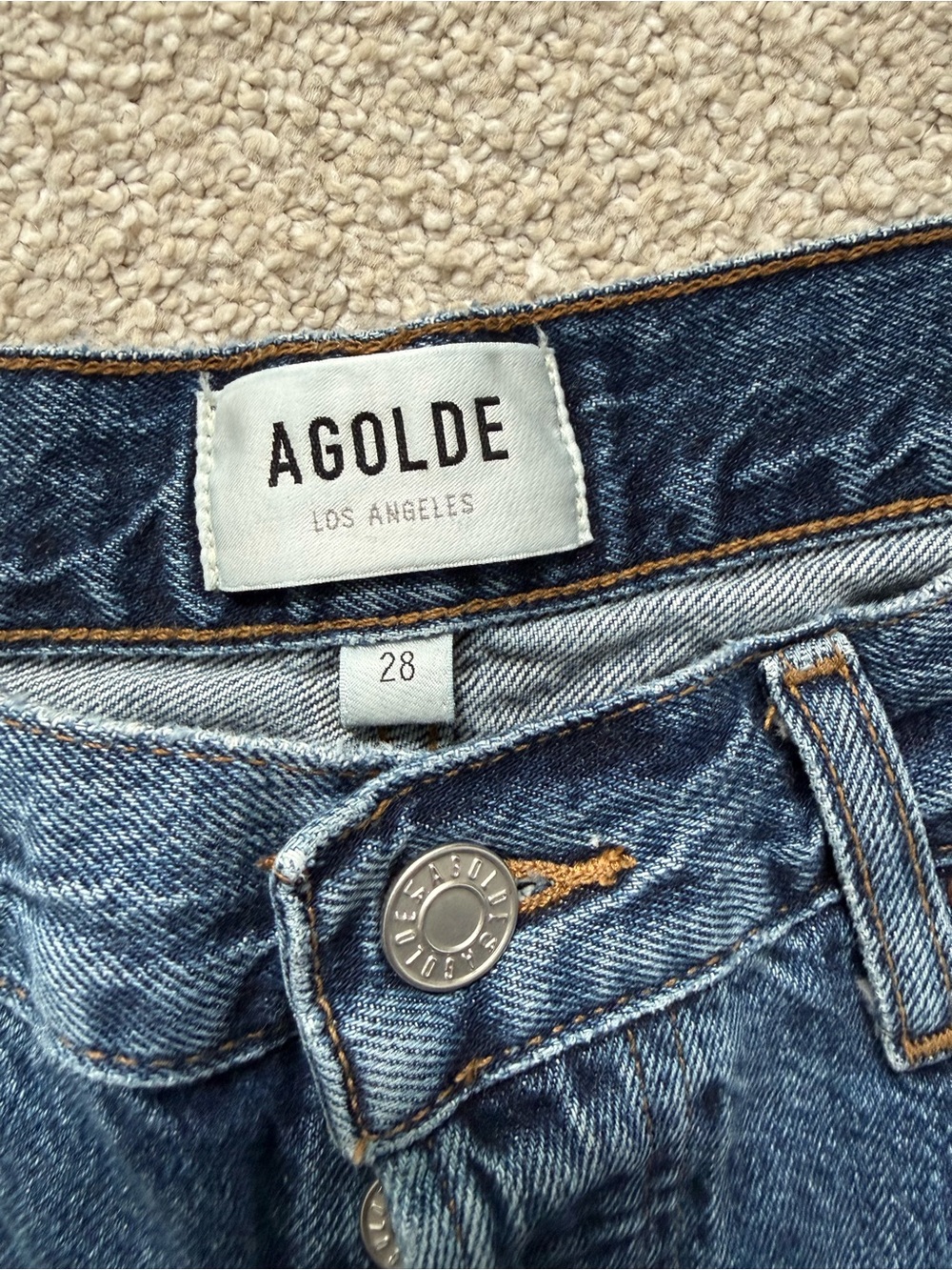 AGOLDE Ren High Waist Wide Leg Jeans Control Wash Size 28 - Picture 4 of 12
